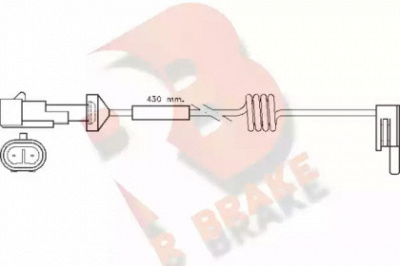 R BRAKE 610235rb -  Сигнализатор, износ тормозных колодок